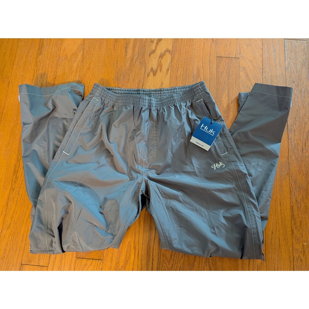 Huk CYB Packable Rain Pants Grey Womens Medium H6400002 Fishing Gear NEW